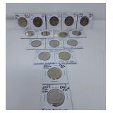 16 Canada 50 Cent Pieces. Most are Uncirculated.