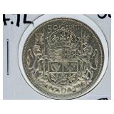 Rarer 1947 Canada 50 Cent Piece