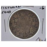 Good 1910 Canada 50 Cent Piece with Victorian