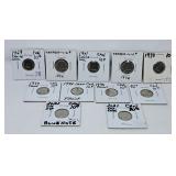 11 Canada Dimes Starting in the Year 1969. Some