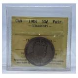 ICCS Graded Fair 1904 Canada 50 Cent Piece