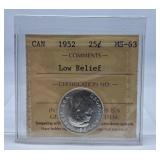 ICCS Graded Mint State 1952 Canada Quarter with