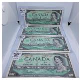 Uncirculated Four in a Row 1967 Canada One
