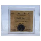 ICCS Graded Proof Like 1969 Canada Dime with