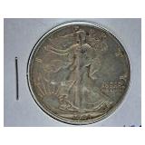 About Uncirculated 1943 U.S.A. Half-Dollar Coin
