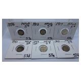 1896, 1912, 1917, 1941, 1943 and 1945