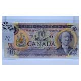 Choice Uncirculated 1971 Canada Ten Dollar Bill