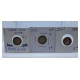 1905, 1917 and 1967 Canada Dimes