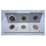 1915, 1920, 1941, 1947 and 1967 Canada Pennies