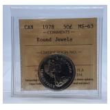 ICCS Mint State 1978 Canada 50 Cent Piece with