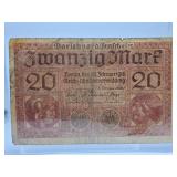 1918 Germany Twenty Mark Note
