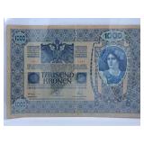1902 Austria One Thousand Kronen Bill