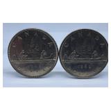 1968 and 1969 Canada One Dollar Coins
