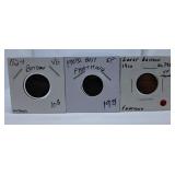 1829, 1902 and 1910 British Farthings