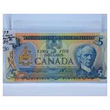 Choice Uncirculated 1979 Canada Five Dollar Bill