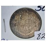 1943 Canada 50 Cent Piece with Great Detail