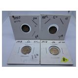 1900, 1902 and 1918 Canada Nickels