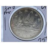 Mint State 1965 Canada One Dollar Coin