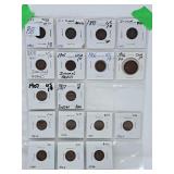 10 USA Indian Head Pennies and 7 USA Lincoln Head