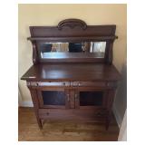 Vintage hutch/bar with 3 drawers, 2 cupboards and