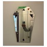 Vintage coffin shaped bar mirror