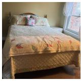Queen Size bed with mattress, box spring, and