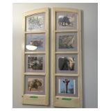 2 window frame style picture frames with african