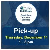 Pickup Thursday, December 11, 2025, at 1-5 pm