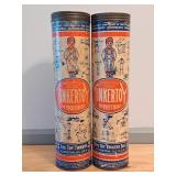 Vintage Tinker Toy Canisters - Filled with a