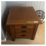 Living room side table with 2 drawers and