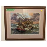 Nautical Framed Needle Point Artwork