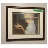 Framed Print of "Ian and The Frog" Nancy Noel