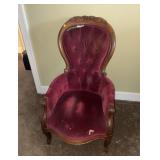 Vintage red reading chair