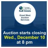Auction begins to close Wednesday, December 10,