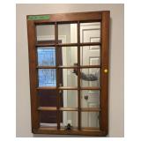 Wood framed 15 panel mirror