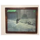 Wildlife framed and signed print. Unknown Artist