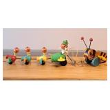 Vintage Fisher Price Pull Along Buzzy Bee &