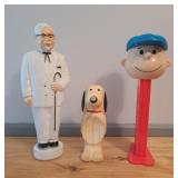 Colonel Sanders Bank, Snoopy Soap Dish & Large