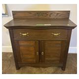Wooden Hallway cabinet with 2 Cupboards and