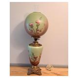 Stunning Gone With The Wind Parlour Lamp - Hand