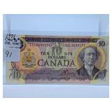 Choice Uncirculated 1971 Canada Ten Dollar Bill
