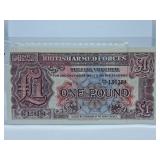 Uncirculated 1956 British Armed Forces One Pound
