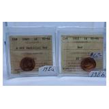ICCS Graded Mint State 1949 and 1952 Canada