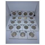 Nineteen Canada 50 Cent Pieces. Many are Choice