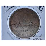1937 Canada One Dollar Coin