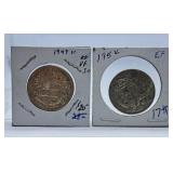 1947 and 1952 Canada 50 Cent Pieces