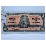 1937 Canada Y/B Two Dollar Bill with Vibrant
