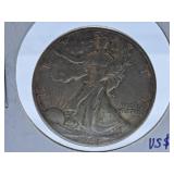 Extra Fine 1947 U.S.A. Half-Dollar Coin