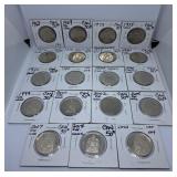 Nineteen Canada 50 Cent Pieces. Many are Choice