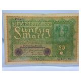 1919 Germany Fifty Mark Bill